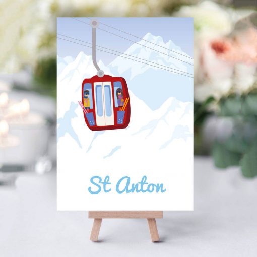 Do you and your other half have a passion to ski or snowboard? Give your guests something personal when they find their seats and create a talking point.