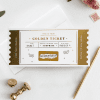 Golden Ticket scratch off - Designed by Rodo Creative in Manchester