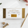 Golden Ticket scratch off - Designed by Rodo Creative in Manchester