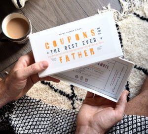 Coupons For The Best Dad for Father's Day - Designed by Rodo Creative