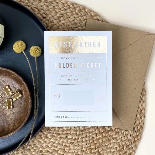 Dad's Golden Ticket Card - Designed by Rodo Creative