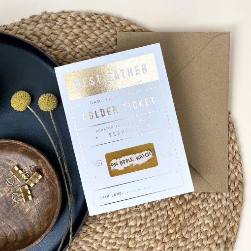 Dad's Golden Ticket Card - Designed by Rodo Creative