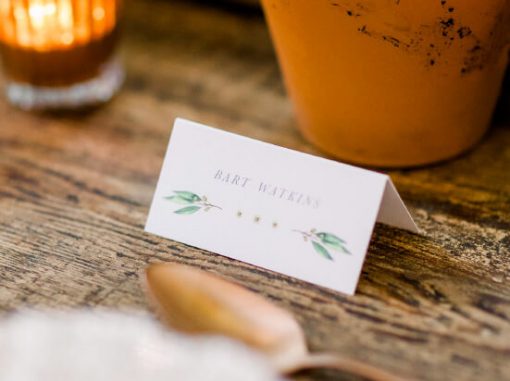 Botanical Wedding Place Cards - By Rodo Creative in Manchester, North West England.