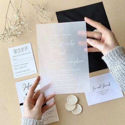 White Ink Vellum - Designed by Rodo Creative - Wedding stationery and greetings card design