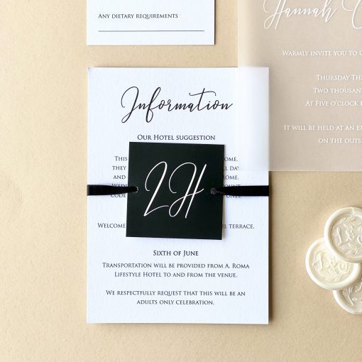 White Ink Vellum - Designed by Rodo Creative - Wedding stationery and greetings card design