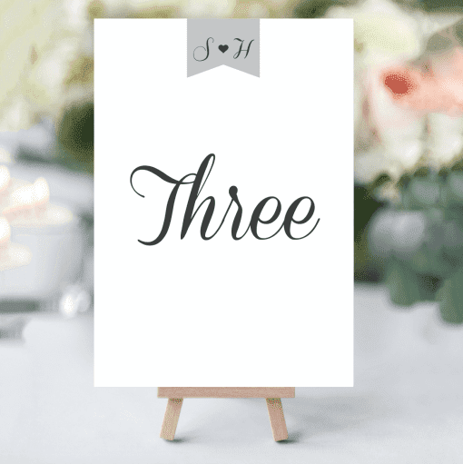 Elegant Type Table Numbers - Designed by Rodo Creative in Manchester