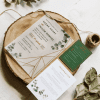 Eucalyptus Geometric Vellum Invitation - Designed by Rodo Creative