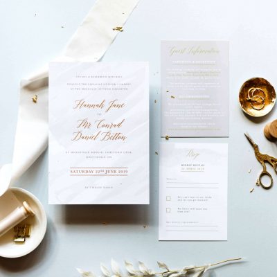 Grey Watercolour Wedding Invitations, Designed by Rodo Creative