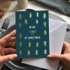 Fiance Christmas Card with gold foil trees, Designed by Rodo Creative in Manchester