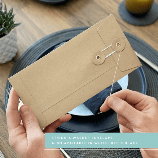 Rodo Creative String and Washer Envelope - Kraft