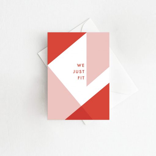 We Just Fit Love Card for a Special Occassion - Designed by Rodo Creative in Manchester