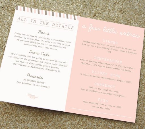 Blush Passport Wedding Invitation Designed by Rodo Creative Manchester