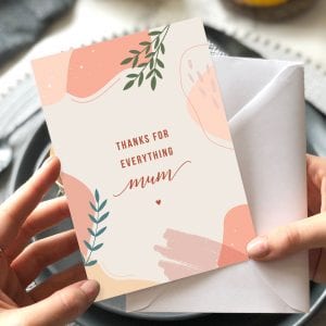 Thanks For Everything Mum Card - Perfect for Mother's Day - By Rodo Creative