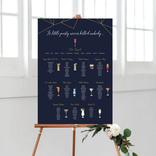 Cocktail Table plan for a Wedding or Special Occasion - By Rodo Creative