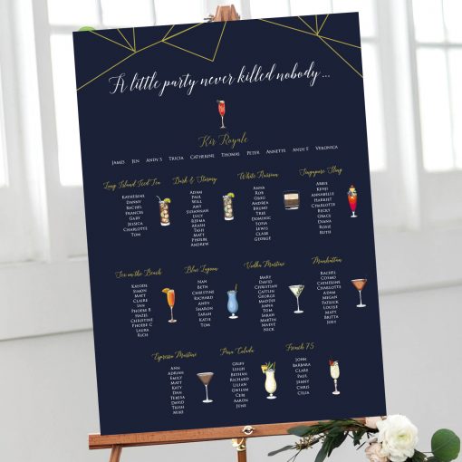 Cocktail Table plan for a Wedding or Special Occasion - By Rodo Creative