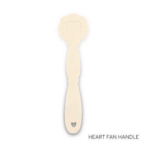 Heart wedding fan handle