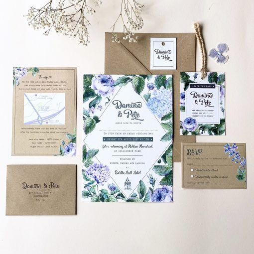 Wild Wedding Rose Stationery - Designed by Rodo Creative