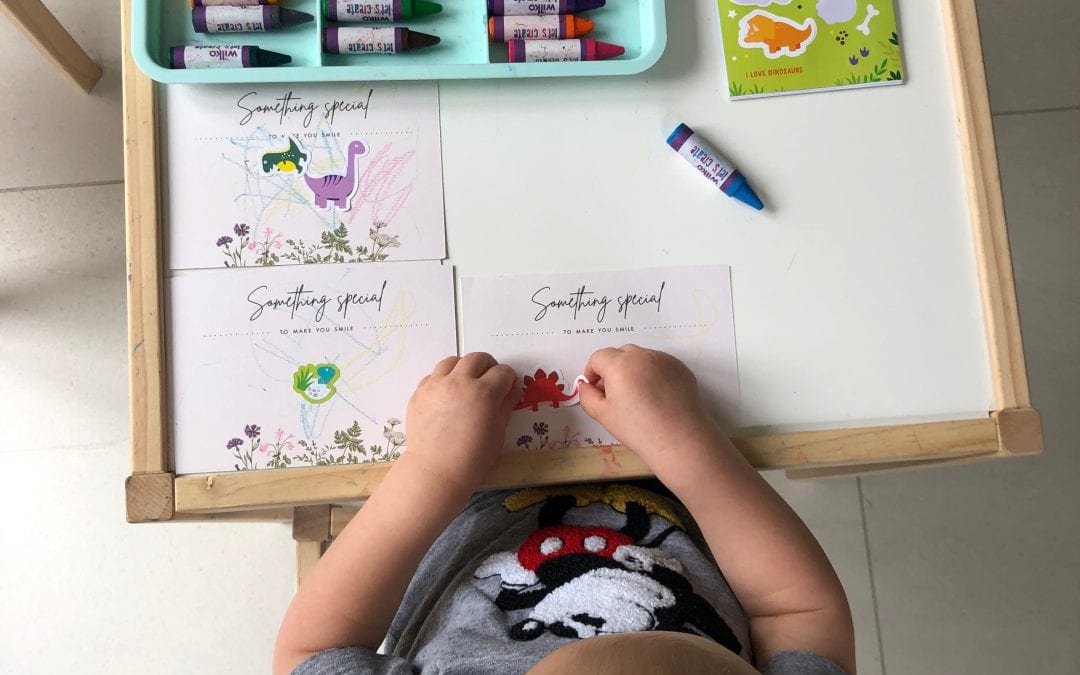 thinking of you cards - thoughtful way to keep the children busy