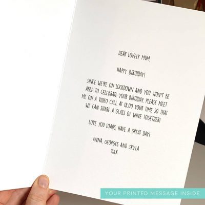 Post Direct and let us print a gift message on the inside of your card for you. By Rodo Creative in Manchester