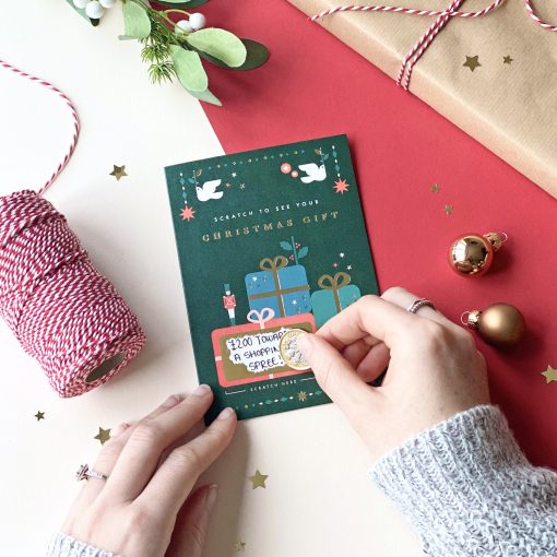 Traditional Christmas Gift Scratch Card - Designed by Rodo Creative