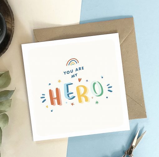 You Are My Hero Card - Designed by Rodo Creative - Wedding stationery and greetings card design