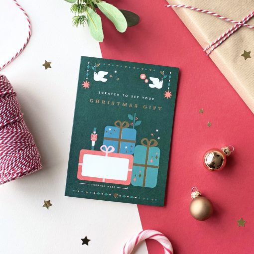 Traditional Christmas Gift Scratch Card - Designed by Rodo Creative