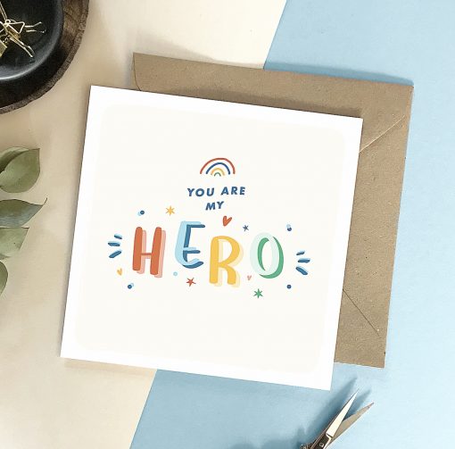 You Are My Hero Card - Designed by Rodo Creative - Wedding stationery and greetings card design