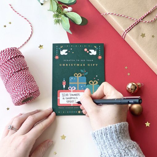 Traditional Christmas Gift Scratch Card - Designed by Rodo Creative