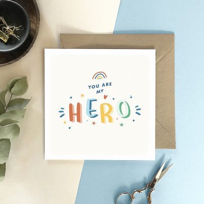 You Are My Hero Card - Designed by Rodo Creative - Wedding stationery and greetings card design
