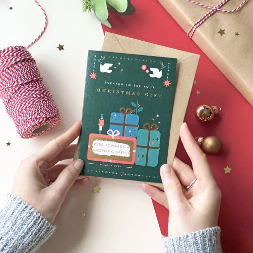 Traditional Christmas Gift Scratch Card - Designed by Rodo Creative