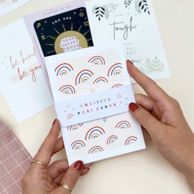Pack of Six Positive Postcards - Designed by Rodo Creative - Wedding stationery and greetings card design