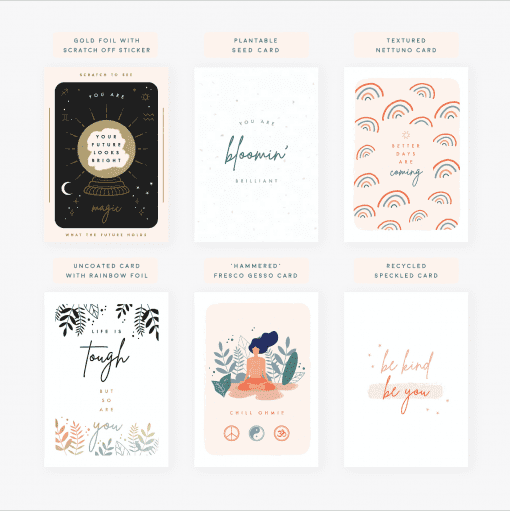 Pack of Six Positive Postcards - Designed by Rodo Creative