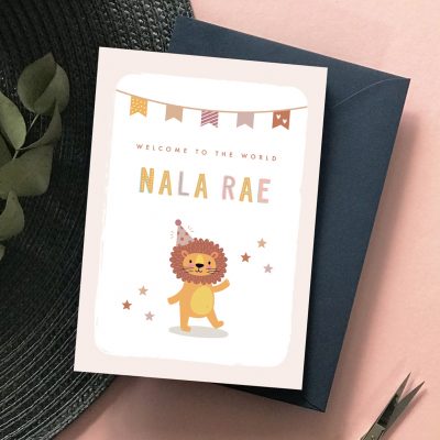 Personalised New Baby Card - Designed by Rodo Creative