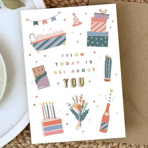 All About You Birthday Card - Designed by Rodo Creative