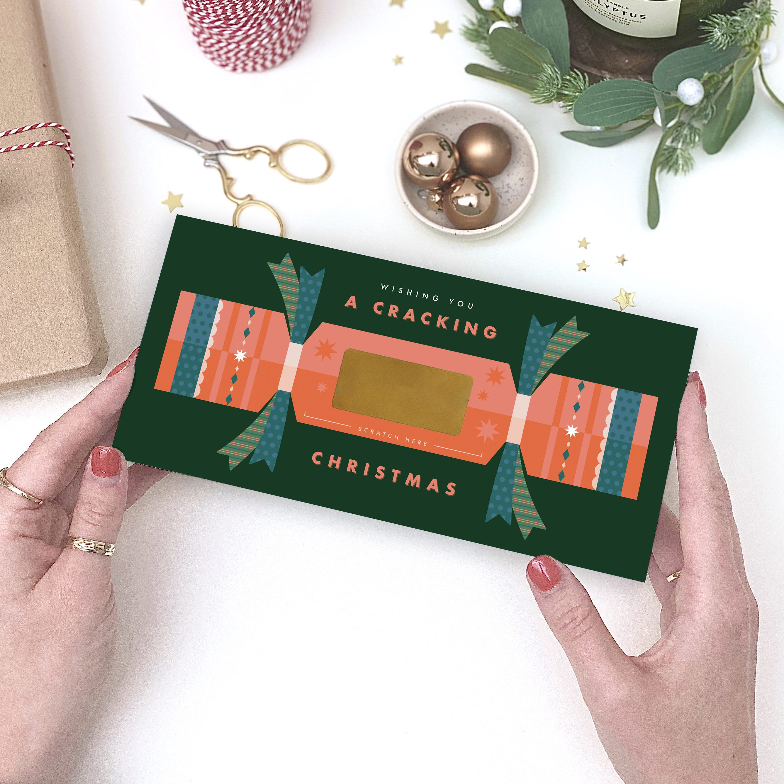 Cracking Christmas Scratch Surprise Card Designed by Rodo Creative