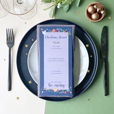 Illustrated Christmas Menu - Designed by Rodo Creative