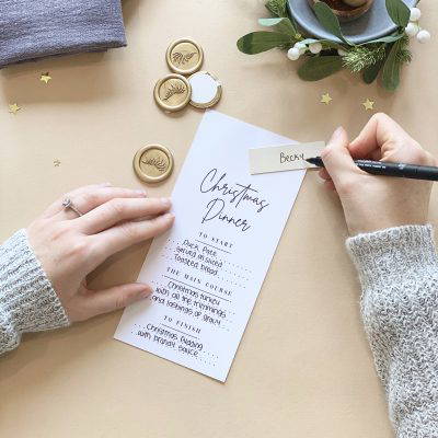 Modern Christmas Menu With Place Card - Designed by Rodo Creative