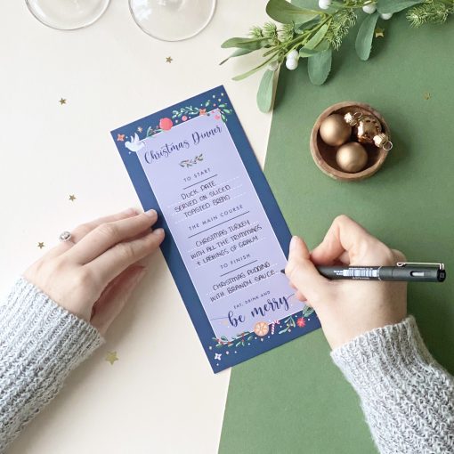 Illustrated Christmas Menu - Designed by Rodo Creative