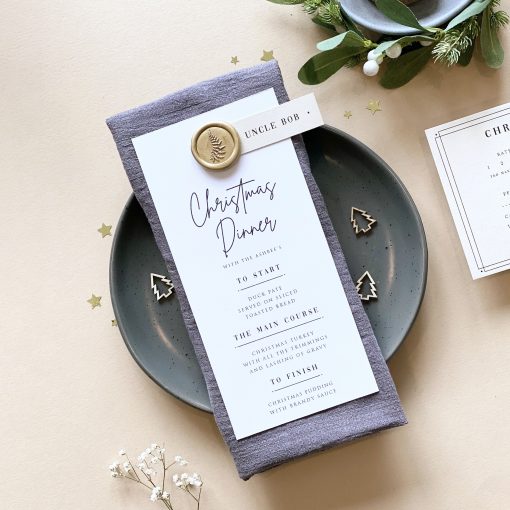 Modern Christmas Menu With Place Card - Designed by Rodo Creative