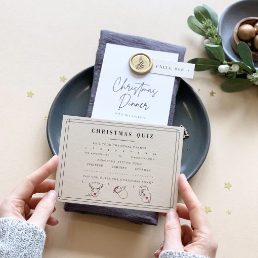 Modern Christmas Menu With Place Card - Designed by Rodo Creative