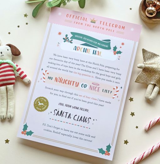 Christmas Scratch Treasure Hunt - Designed by Rodo Creative - Wedding stationery and greetings card design
