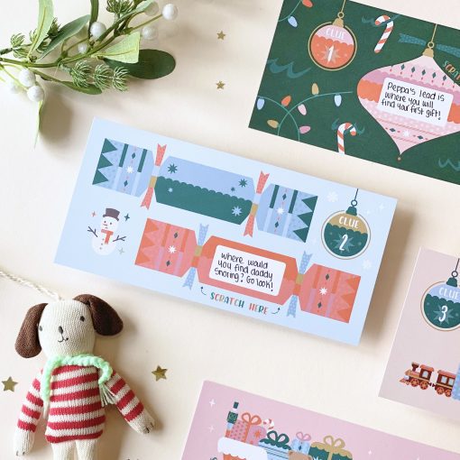 Christmas Scratch Treasure Hunt - Designed by Rodo Creative - Wedding stationery and greetings card design