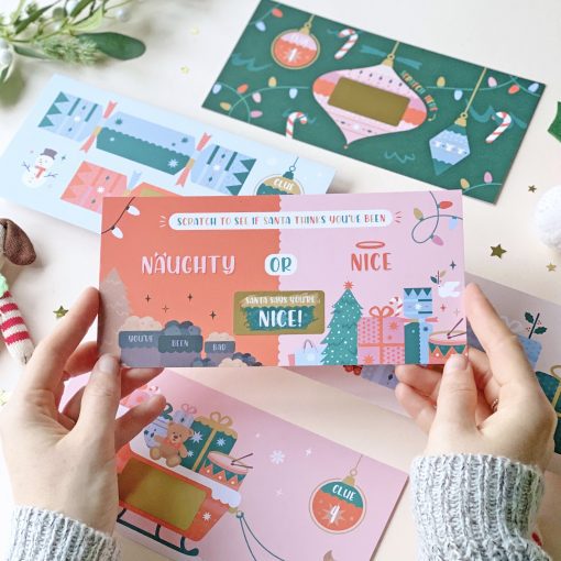 Christmas Scratch Treasure Hunt - Designed by Rodo Creative - Wedding stationery and greetings card design