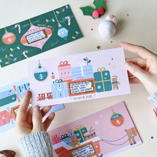 Christmas Scratch Treasure Hunt - Designed by Rodo Creative - Wedding stationery and greetings card design