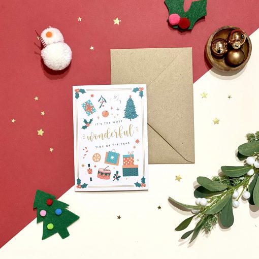 Set of Six Christmas Cards Recycled - Designed by Rodo Creative - Wedding stationery and greetings card design