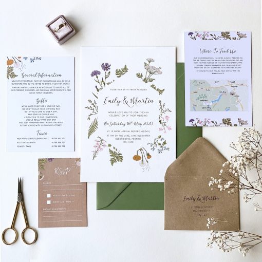 Botanical Garden Wedding Invitations - Designed by Rodo Creative