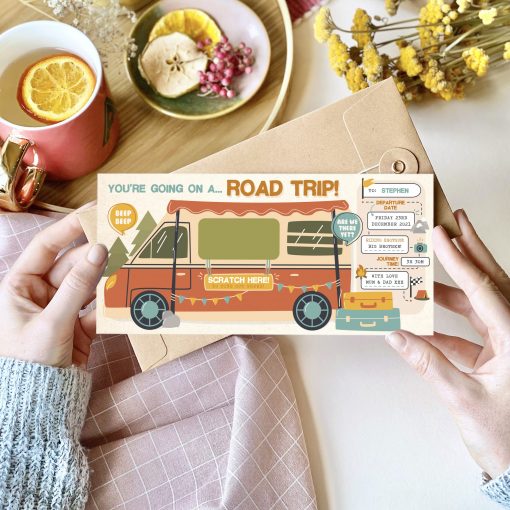 Road Trip Scratch Reveal Ticket - designed by Rodo Creative in Manchester