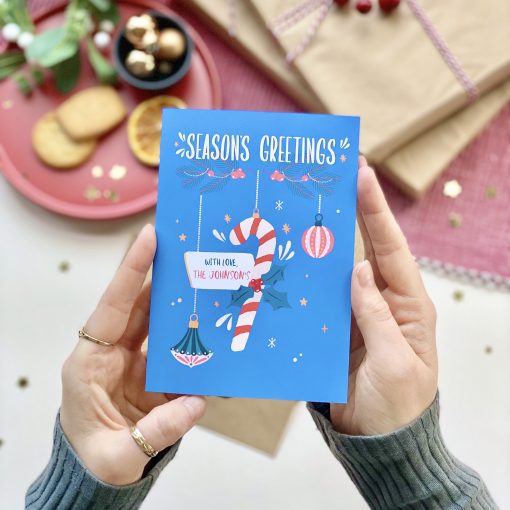 Set of Three Personalised Christmas Cards Recycled - Designed by Rodo Creative
