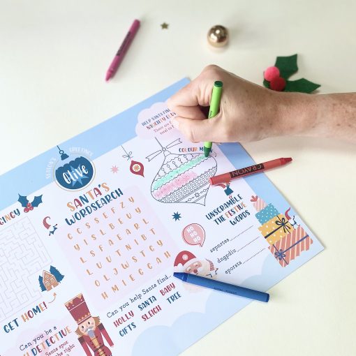 Personalised Christmas Activity Place Mat - Designed by Rodo Creative in Manchester