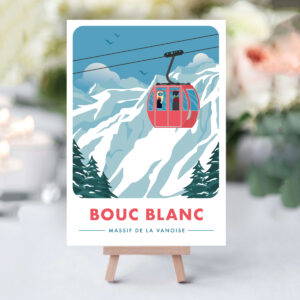 Retro Ski Themed Table Names - Rodo Creative Manchester